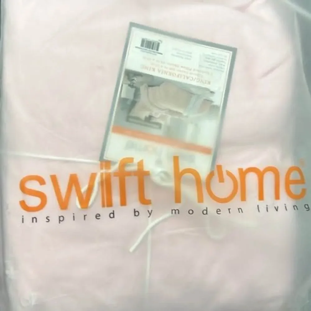3 Pieces Cal-King/King Crinkle Duvet Cover Set Pink NEW